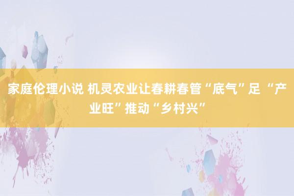 家庭伦理小说 机灵农业让春耕春管“底气”足 “产业旺”推动“乡村兴”
